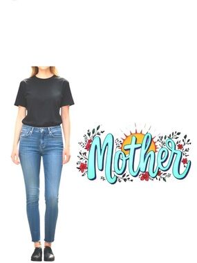 MOTHER The Looker Ankle Fray in Birds of Paradise mid rise skinny Size 26
